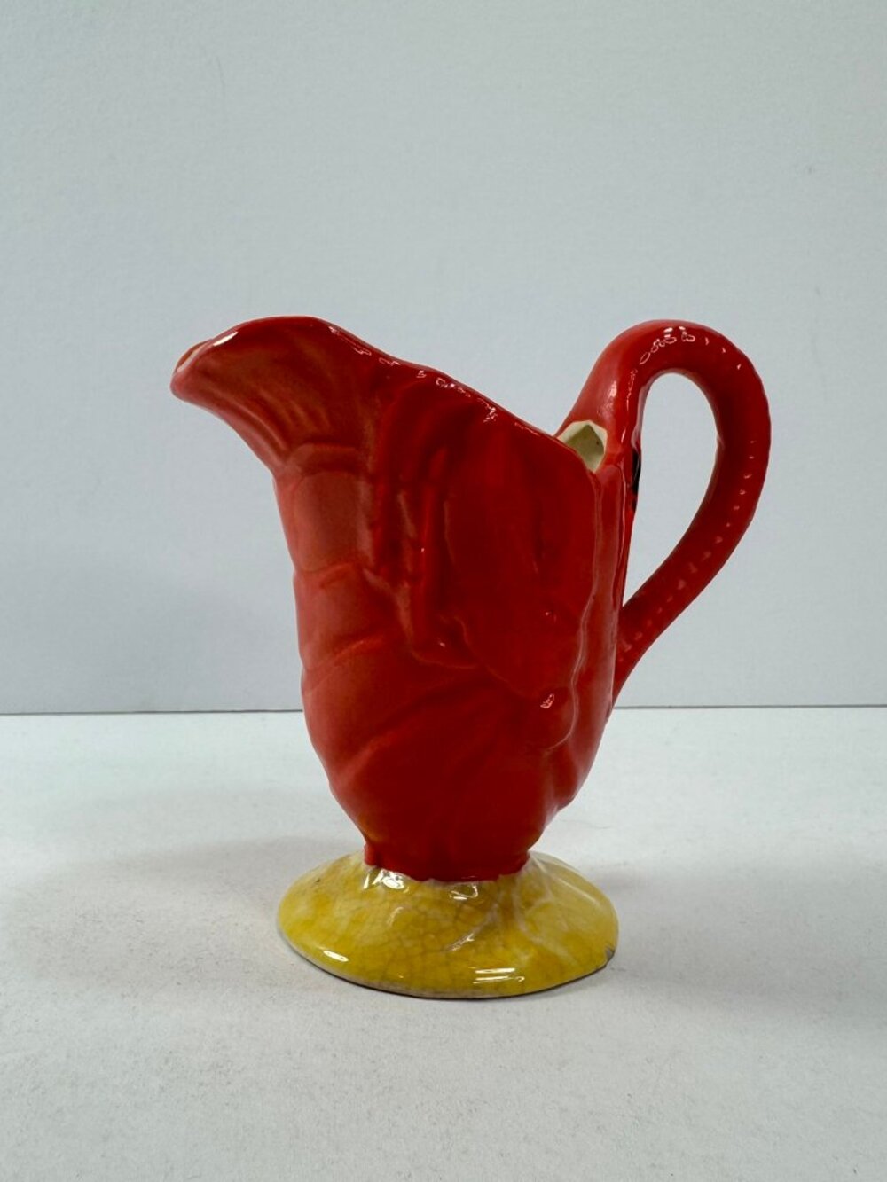 Vintage Maruhon Ware Lobster Creamer Pitcher Small Ceramic Japan 3.75" tall